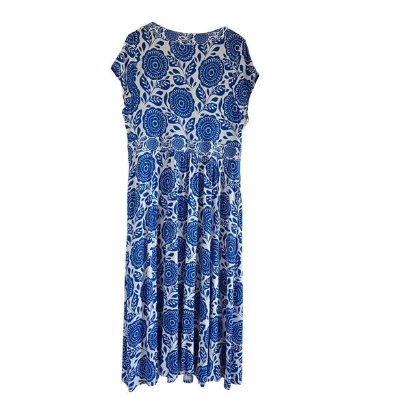 *NWT Boden Melanie Jersey Midi Maxi Dress Bue Dahllia 16/18R Floral Plus Size - Picture 6 of 10